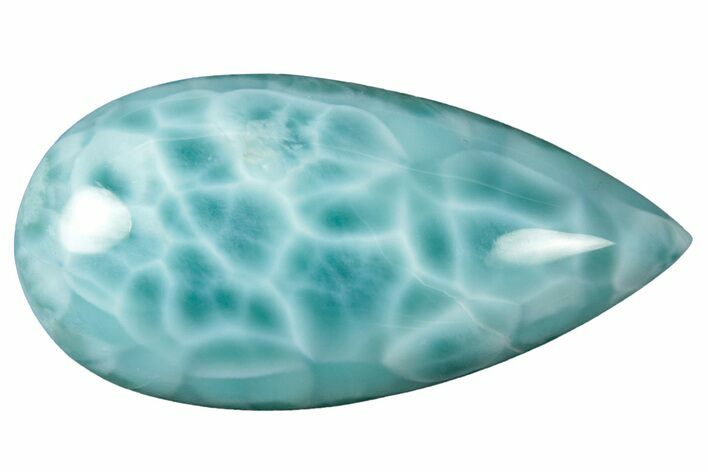 Polished Larimar Cabochon - Dominican Republic #315145